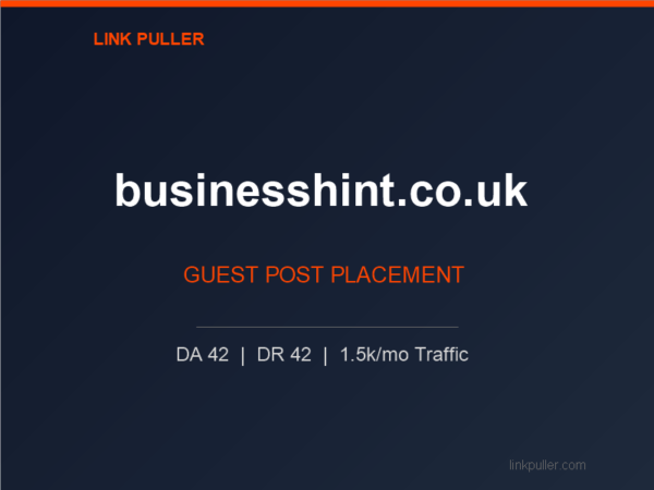 Publish Guest Post on businesshint.co.uk