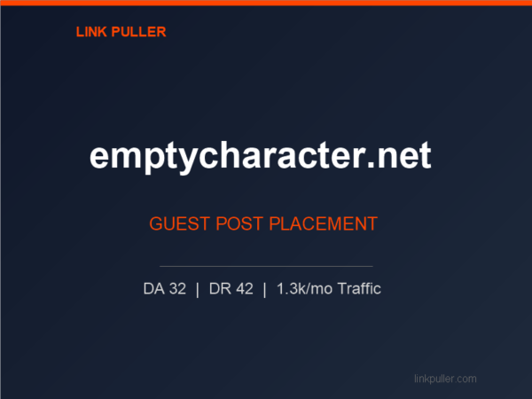 Publish Guest Post on emptycharacter.net