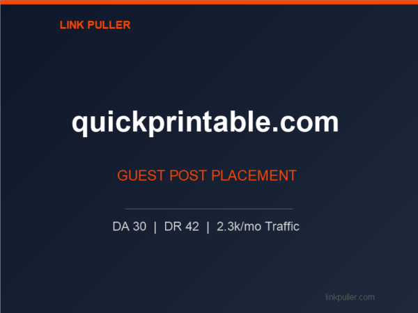 Publish Guest Post on quickprintable.com