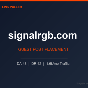Publish Guest Post on signalrgb.com