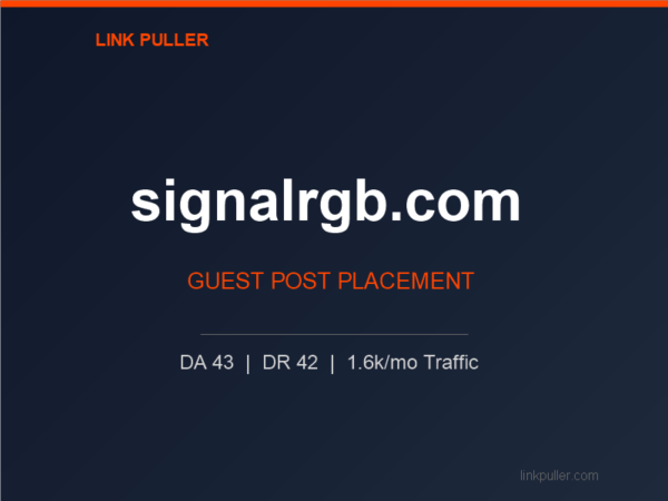 Publish Guest Post on signalrgb.com