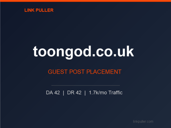 Publish Guest Post on toongod.co.uk