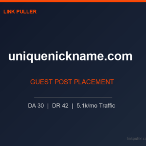 Publish Guest Post on uniquenickname.com