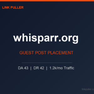 Publish Guest Post on whisparr.org