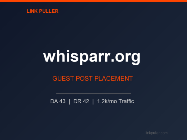 Publish Guest Post on whisparr.org